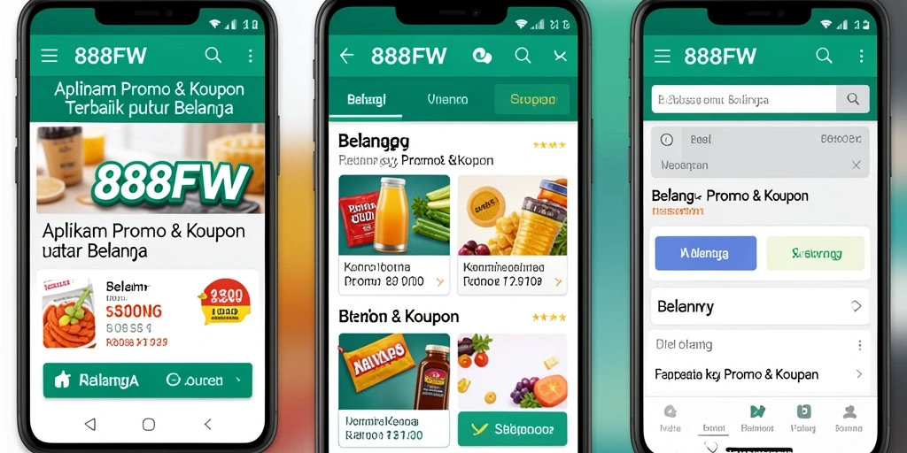 Tampilan antarmuka 888FW dengan berbagai kupon promo.