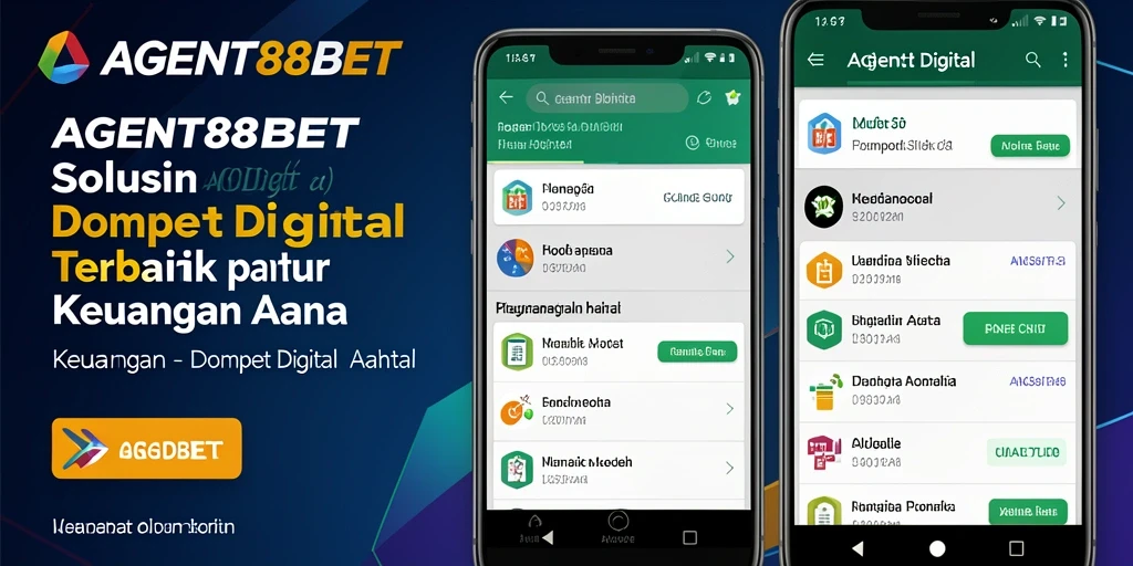 Tampilan antarmuka aplikasi Dompet Digital AGENT88BET yang user-friendly.