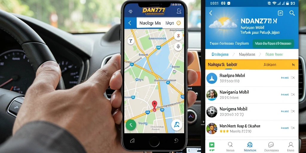 Tampilan antarmuka DAN777 yang modern dan intuitif untuk navigasi mobil.