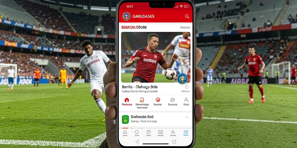 Tampilan antarmuka GARUDA365 yang user-friendly untuk berita olahraga bola.