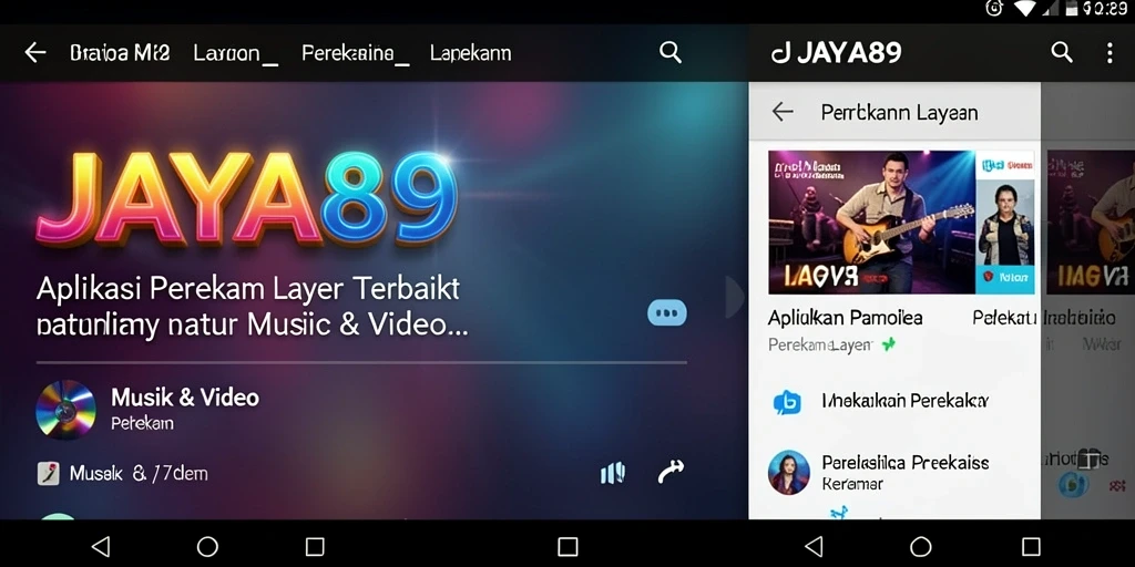 Antarmuka JAYA89 untuk perekaman layar yang intuitif.
