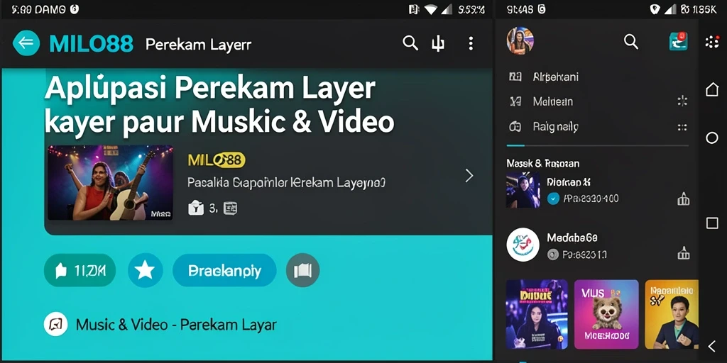 Antarmuka MILO88 untuk perekaman layar yang intuitif.