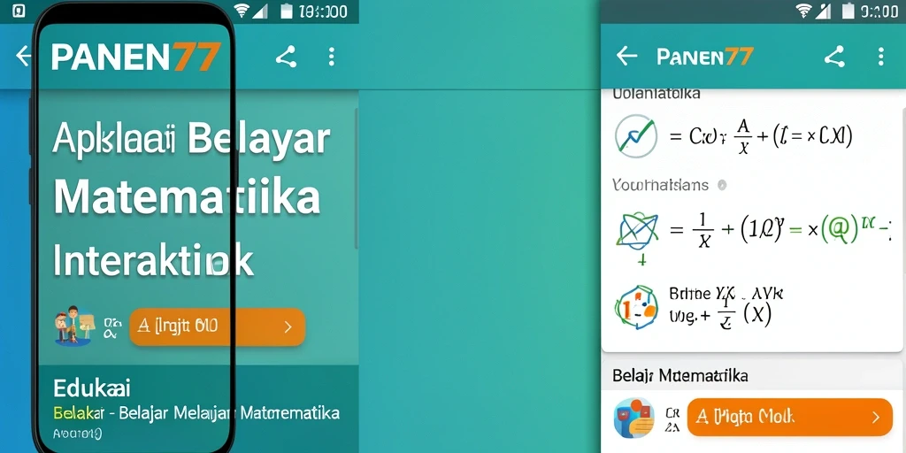 Antarmuka aplikasi PANEN77 yang interaktif dan warna-warni.